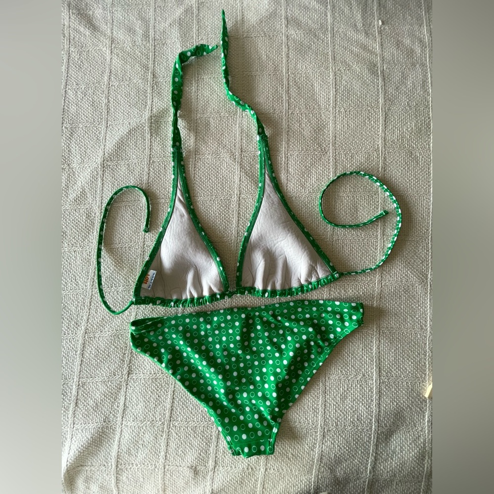 Hot Water Green and White Polka dot Bikini - Picture 8 of 8